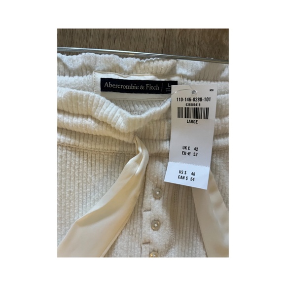 NWT Abercrombie comfort drawstring ribbed loungewear sleep jogger pants pajama - Picture 5 of 7